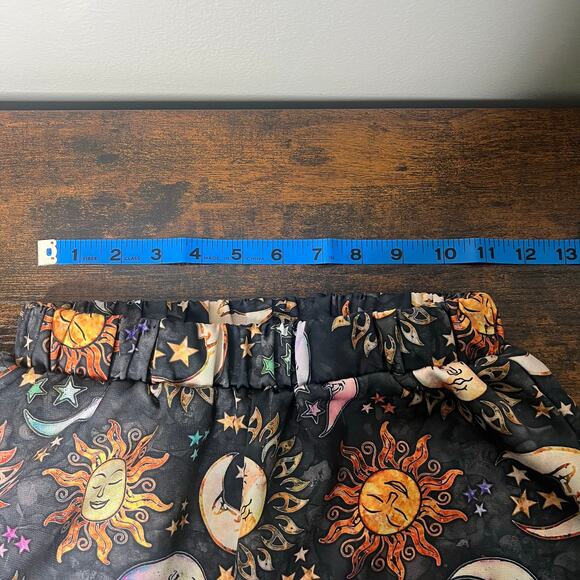 Women's Celestial Wide Leg Pull On Pants Size XS Stars Moons Boho Gypsy Festival - Picture 7 of 11